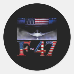 Grappig F47 Gevechtsvliegtuig Trump Shirt F-47 Jet Ronde Sticker
