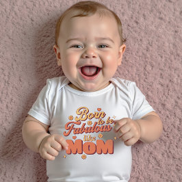 Grappig Fabulous Mom citeert Retro  typografie Romper