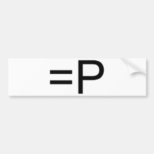 Grappig Face Emoticon! Bumpersticker