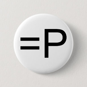 Grappig Face Emoticon! Ronde Button 5,7 Cm