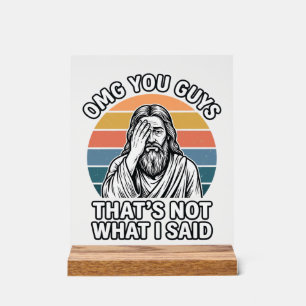 Grappig Facepalm Retro Citaat Vintage Gravure Shir Acryl Bord