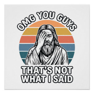 Grappig Facepalm Retro Citaat Vintage Gravure Shir Perfect Poster