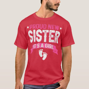 Grappig Familie Geslacht onthullen trots nieuw zus T-shirt