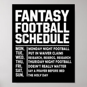 Grappig Fantasy Football Speler Outfit - Fantasy V Poster