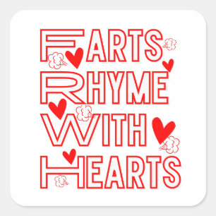 Grappig Fart Out-Loud Vierkante Sticker