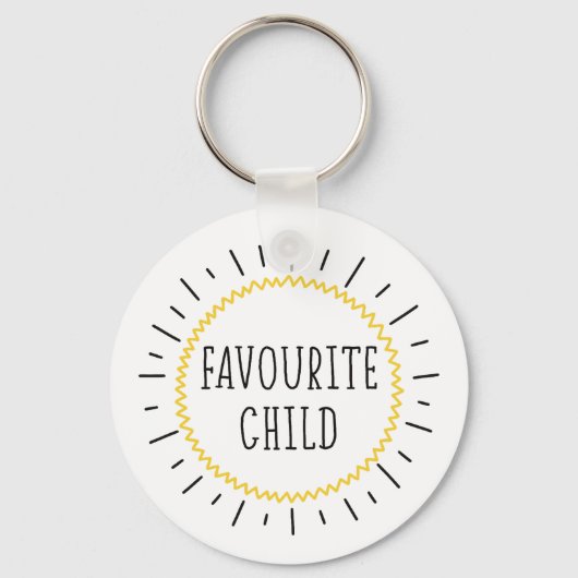 Grappig Favoriete Child Keyring met bericht Sleutelhanger (Voorkant)