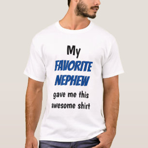 Grappig favoriete oom Nephew-typografie T-shirt