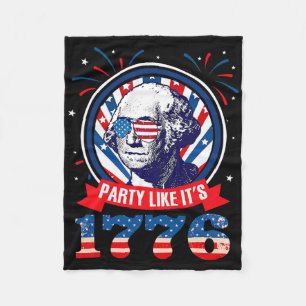 Grappig feest alsof het 1776 4 juli George was Fleece Deken