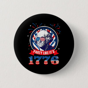 Grappig feest alsof het 1776 4 juli George was Ronde Button 5,7 Cm