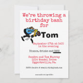 Grappig feest voor hem kaart (Achterkant)