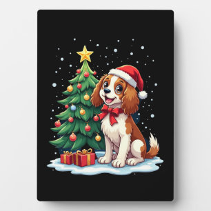Grappig Feestelijk Hondenkostuum met versierde Ker Fotoplaat