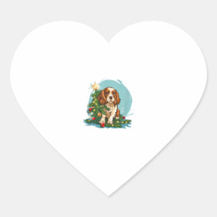 Grappig Feestelijk Hondenkostuum met versierde Ker Hart Sticker