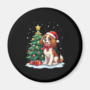 Grappig Feestelijk Hondenkostuum met versierde Ker Magneet