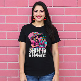 Grappig Feestelijk Klaar voor Fiesta Mexicaanse Pi T-shirt
