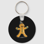 Grappig feesten peperkoek man met partij Pet koste Sleutelhanger (Voorkant)
