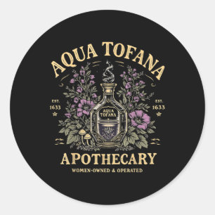 Grappig Feminist Aqua Tofana Apothecary Vrouwen Ronde Sticker