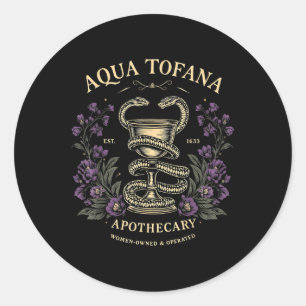 Grappig Feminist Aqua Tofana Apothecary Vrouwen Ronde Sticker
