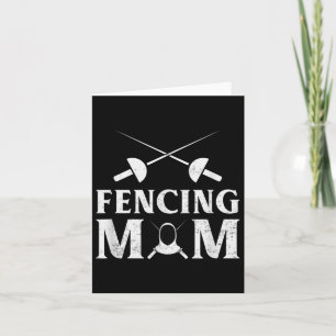 Grappig Fencing Mom Quote Fencer Mom Humor Retro V Kaart