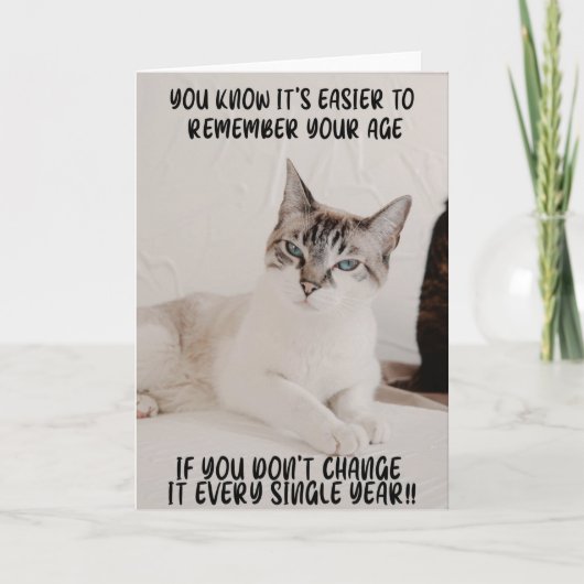 Grappig Fierce Cat Verjaardag Wenskaart Kaart (Voorkant)