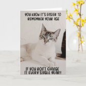 Grappig Fierce Cat Verjaardag Wenskaart Kaart (Gele Bloem)
