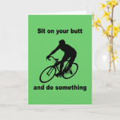 Grappig fietsen kaart (Gele Bloem)