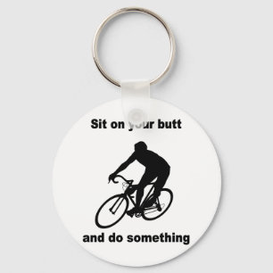 Grappig fietsen sleutelhanger