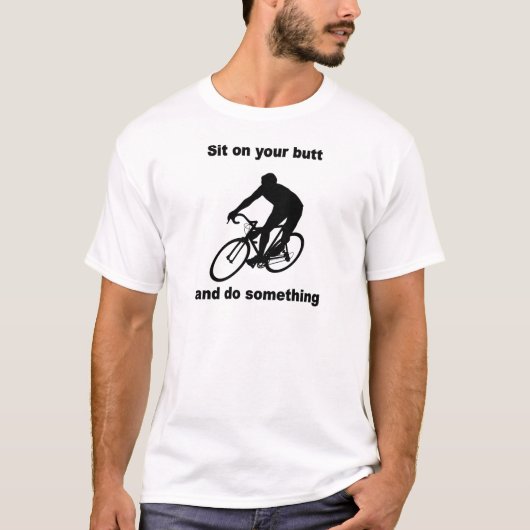 Grappig fietsen t-shirt (Voorkant)