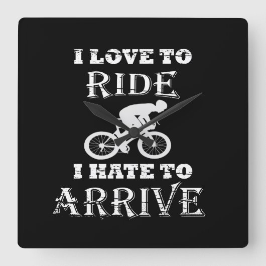 Grappig fietsen vierkante klok (Voorkant)