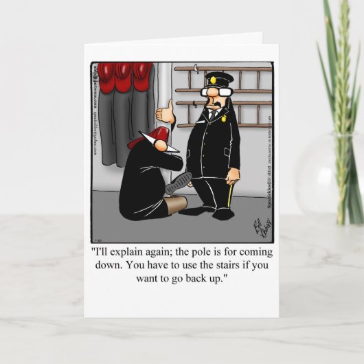 Grappig Firemen Humor WelkomstWenskaart Kaart (Voorkant)