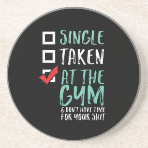 Grappig fitness Workout, één genomen op de draai Zandsteen Onderzetter