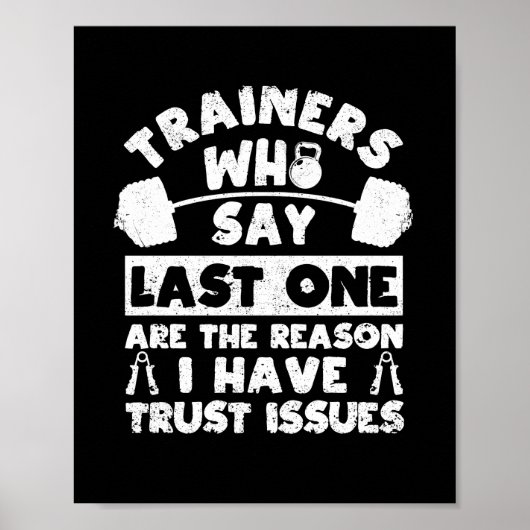 Grappig fitnessprogramma voor gym lover poster (Voorkant)