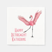 Grappig Flamingo Custom Pensioen Partij Servet (Voorkant)