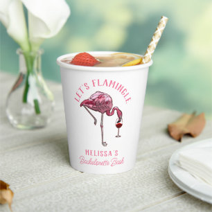 Grappig Flamingo Meisjesuitje Weekend Feest Papieren Bekers