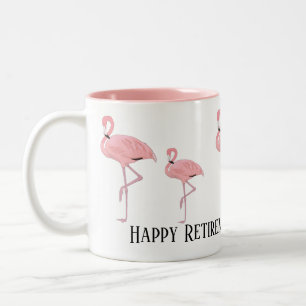 Grappig Flamingo Pensioen Collega Gift Custom Tweekleurige Koffiemok