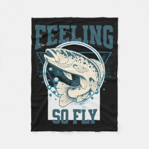 Grappig Fly-fishing Shirt Voor Vissers Fleece Deken