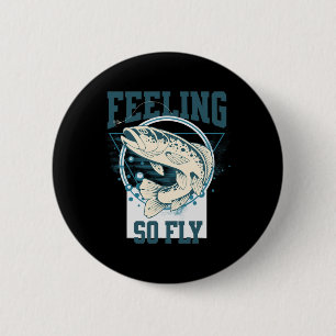 Grappig Fly-fishing Shirt Voor Vissers Ronde Button 5,7 Cm