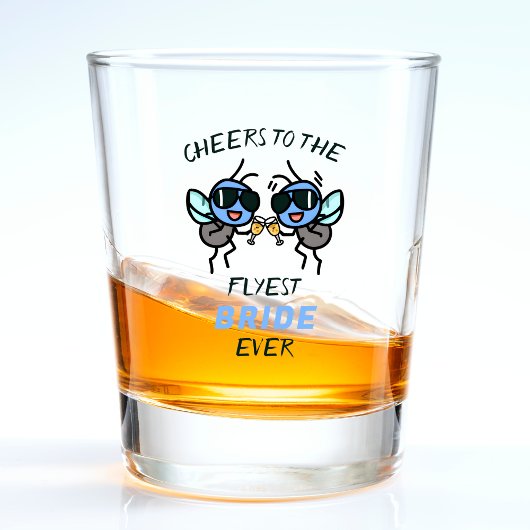 Grappig Fly Pun Cheers Vrouw Bruid Bachelorette Pa Shot Glas