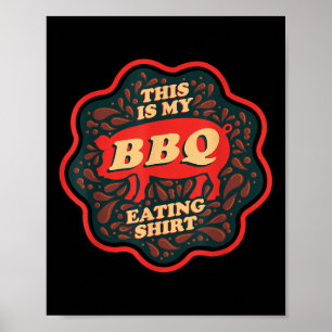Grappig Foodie Grappig BBQ vlees - Dit is mijn BBQ Poster