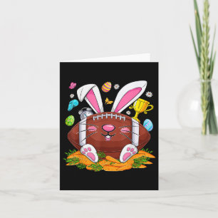 Grappig Football & Bunny Face Eggs Happy Easte Kaart
