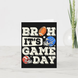 Grappig Football Boy Tiener Bruh zijn Game Day Ame Kaart