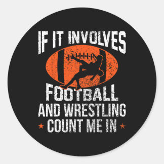 Grappig Football Design voor kinderen Vrouwen - Ma Ronde Sticker