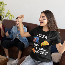 Grappig Football en pizza T-shirt