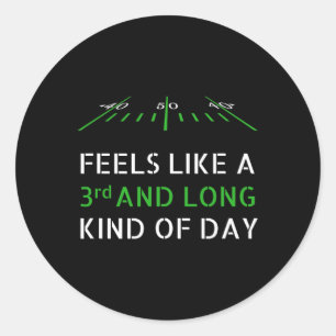 Grappig Football - voelt als 3e en lange soort D Ronde Sticker