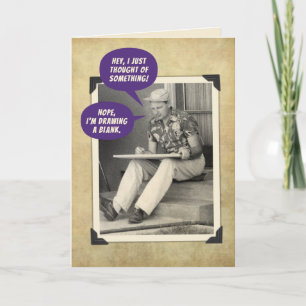 Grappig  foto- Een blanco gegroefde tekenen Kaart