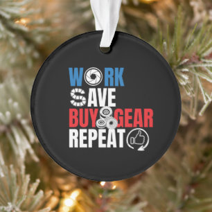 Grappig fotografie Citaat - het Werk sparen koopt Ornament