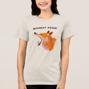Grappig Fox T-shirt Maandag opnieuw - Aangepaste t