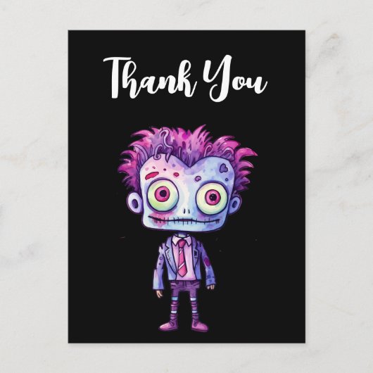 Grappig Frankenstein Monster Halloween Fun Bedankt Briefkaart (Voorkant)