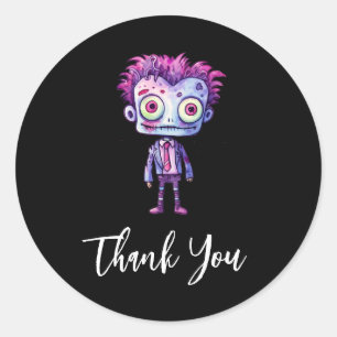 Grappig Frankenstein Monster Halloween Fun Bedankt Ronde Sticker