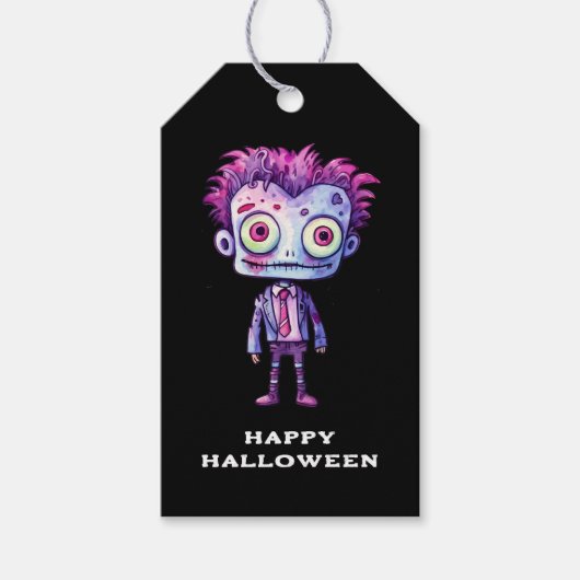 Grappig Frankenstein Monster Halloween Fun Cadeaulabel (Voorkant)