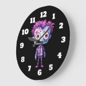 Grappig Frankenstein Monster Halloween Fun Grote Klok (Hoek)